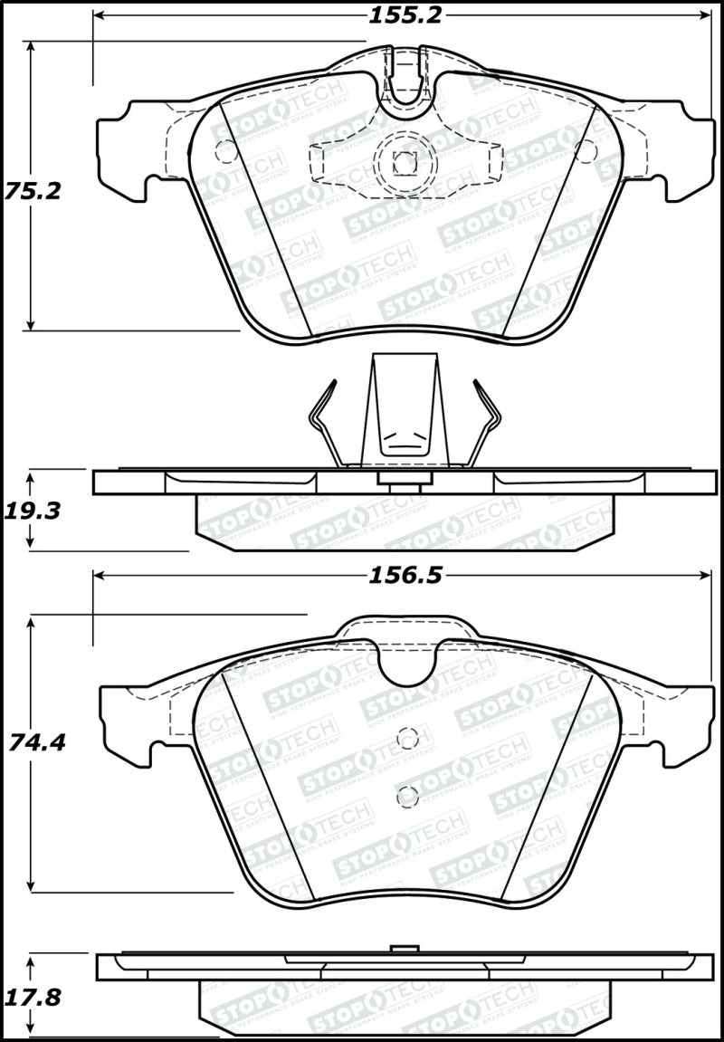 Plaquettes de frein StopTech Street