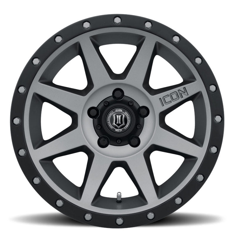 Roue en titane ICON Rebound Pro 17x8,5 5x4,5 0 mm de déport 4,75 pouces BS 71,5 mm d'alésage