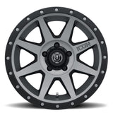 Roue en titane ICON Rebound Pro 17x8,5 5x4,5 0 mm de déport 4,75 pouces BS 71,5 mm d'alésage