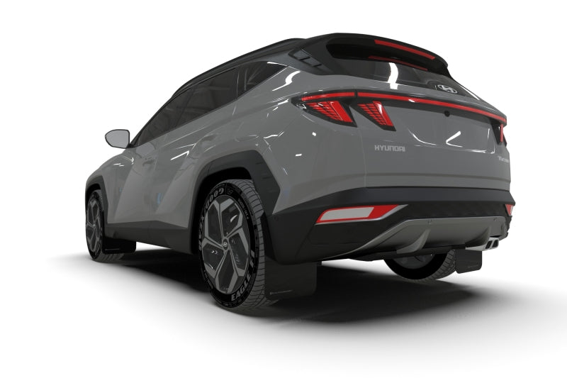 Rally Armor 2022 Hyundai Tucson Black UR Mud Flap w/ White Logo