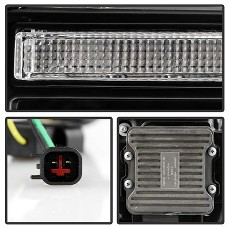 Phares à DEL haute puissance Spyder Apex 20-22 Ford F250/F350 (halogène) - Noir PRO-YD-FS20HALAP-SEQ-BK