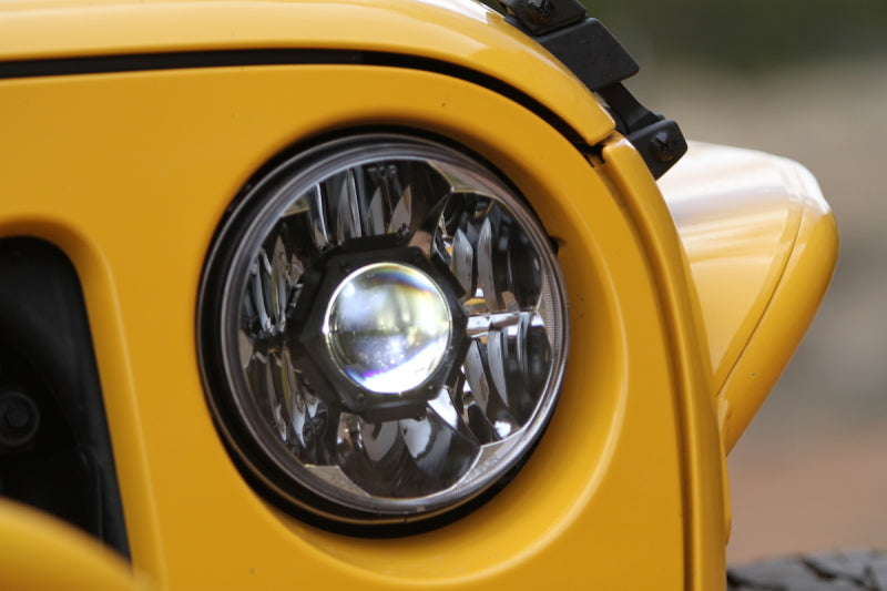 Phare de rechange KC HiLiTES 07-18 Jeep JK 7 pouces Gravity LED Pro approuvé DOT (simple)