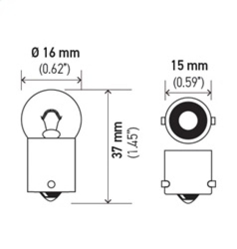 Hella Bulb 67 12V 8W 4CP BA15s G6