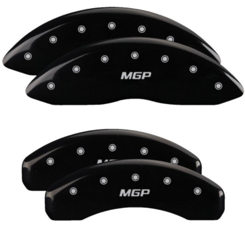 MGP 4 Caliper Covers Engraved Front & Rear MGP Black Finish Silver Char 2019 Nissan Armada