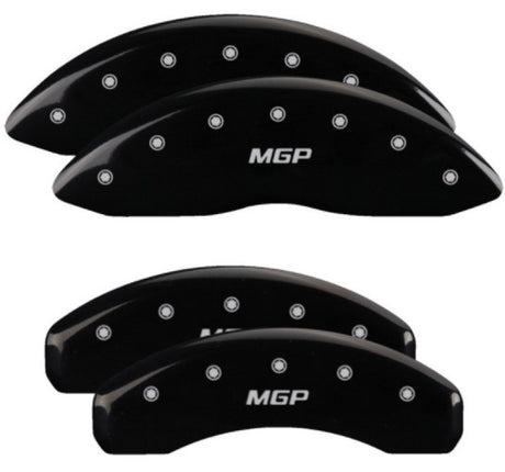 Couvre-étriers MGP 4 gravés avant et arrière MGP finition noire Silver Char 2019 Nissan Armada
