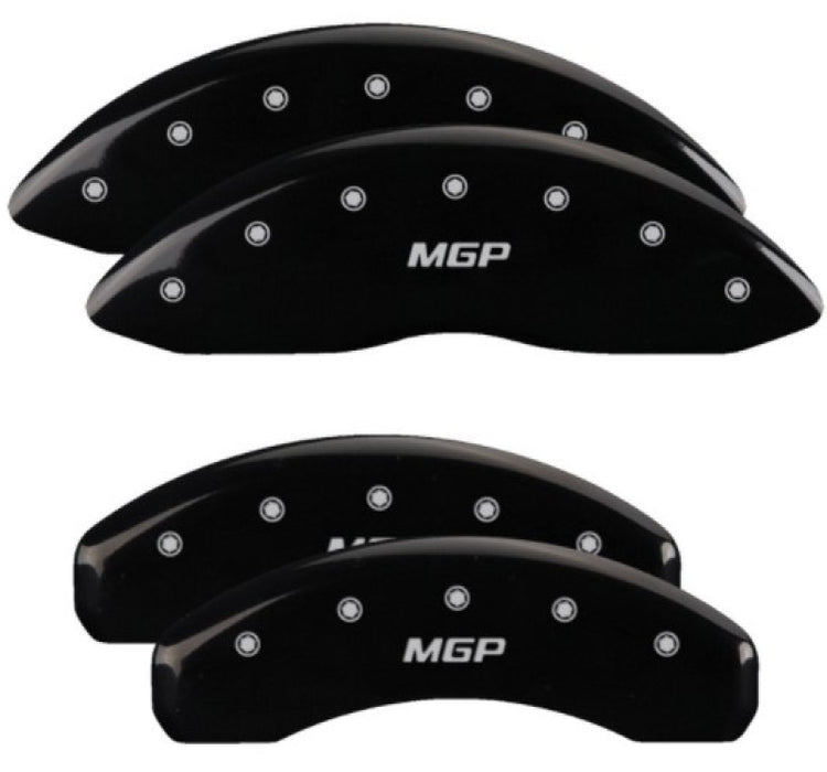 MGP 4 Caliper Covers Engraved Front & Rear MGP Red Finish Silver Char 2019 Nissan Armada