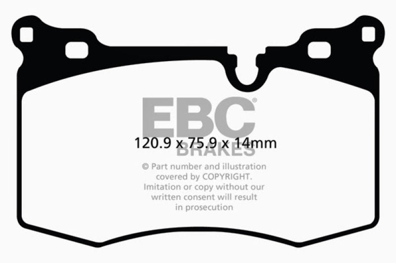 Plaquettes de frein avant JC Works Greenstuff pour Mini Hardtop 1.6 Turbo EBC 09-14