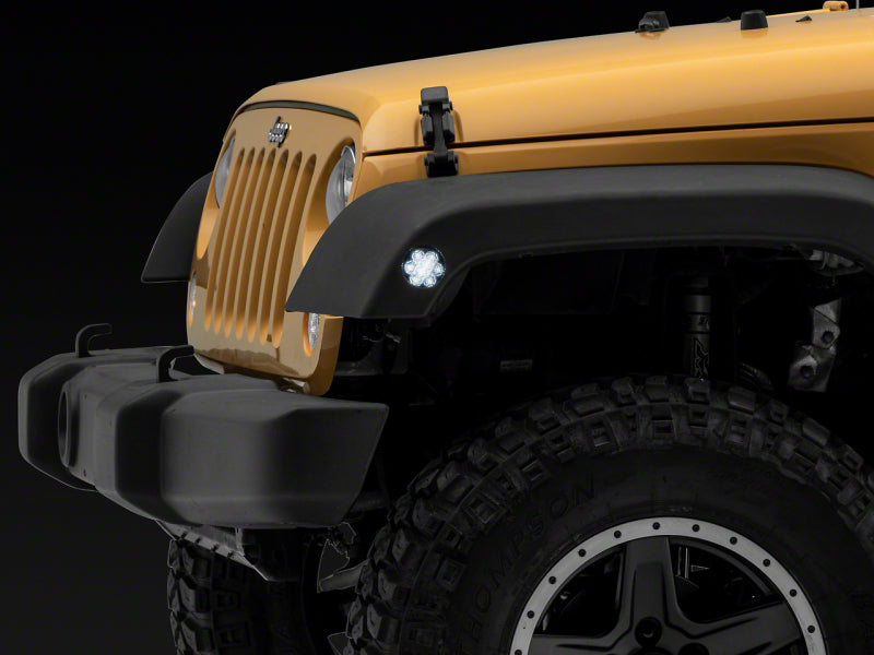 Feux de position latéraux à LED blancs Raxiom 07-18 Jeep Wrangler JK Axial Series - Fumés