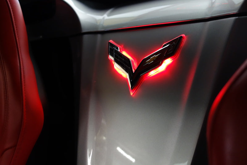 Oracle Corvette C7 Rear Illuminated Emblem - Red SEE WARRANTY