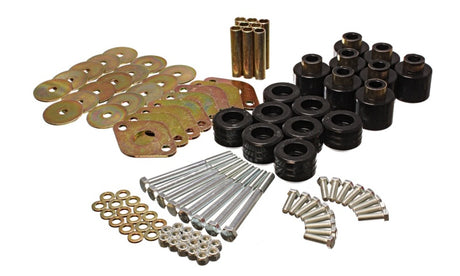 Ensemble de montage de carrosserie Energy Suspension 1 po avec matériel - Noir