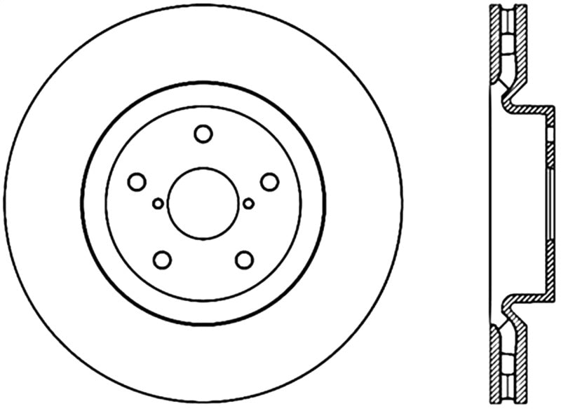 Rotor avant droit percé StopTech pour Subaru WRX 05-17 Cryo Sport