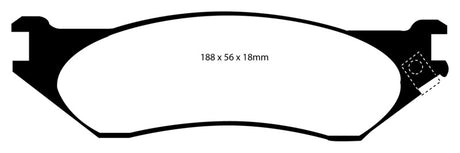 Plaquettes de frein avant EBC 04-06 Dodge Durango 3.7 Greenstuff