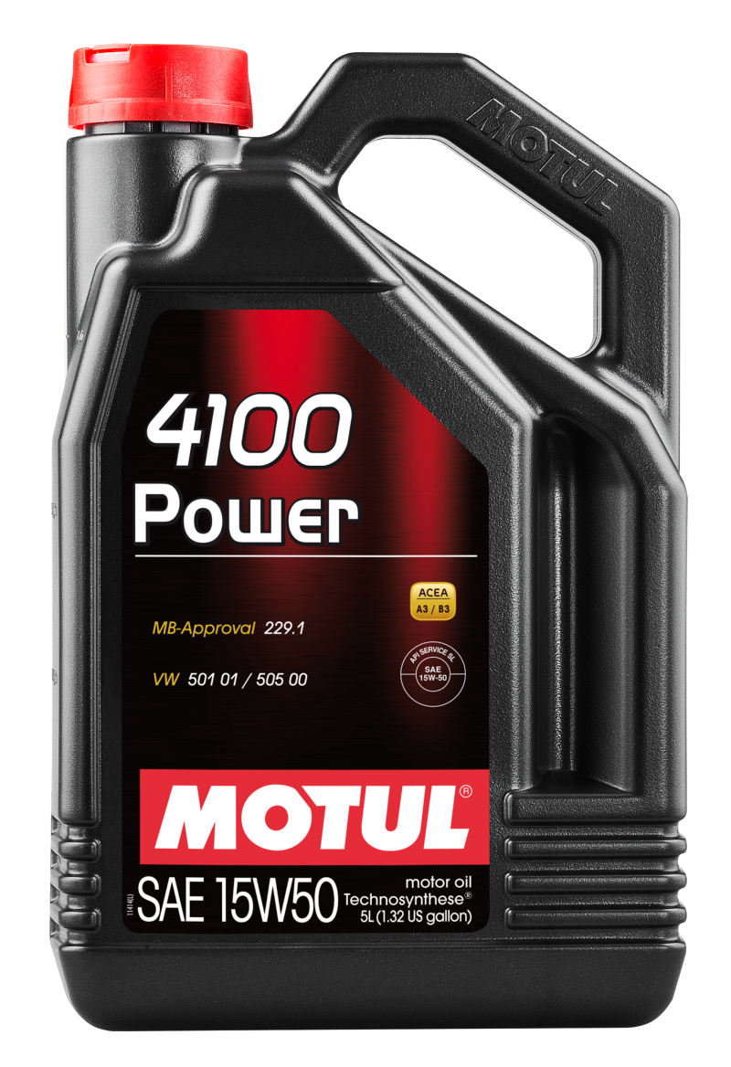 Motul 5L Engine Oil 4100 POWER 15W50 - VW 505 00 501 01 - MB 229.1