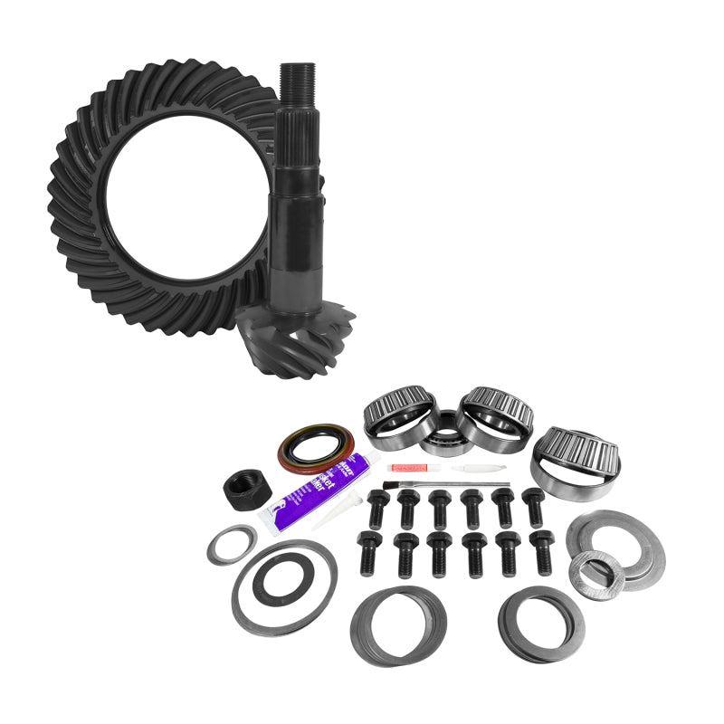 Yukon 11.25in Dana 80 3.73 Rear Ring & Pinion Install Kit 4.125in OD Head Bearing