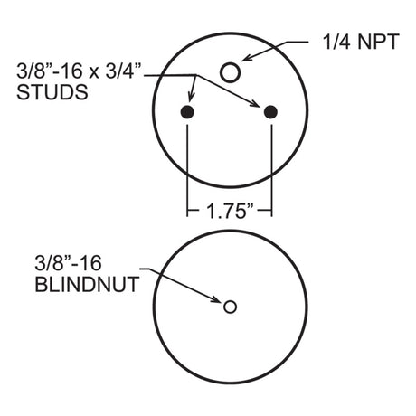 Soufflet de rechange Firestone Ride-Rite 268C (pour kit PN 2173/2485/2410/2213/2223/2189) (W217606762)