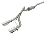 Échappement aFe Rebel Series CB 2,5 pouces à double sortie centrale SS avec embout poli 07-15 Jeep Wrangler 3,6 L/3,8 L V6