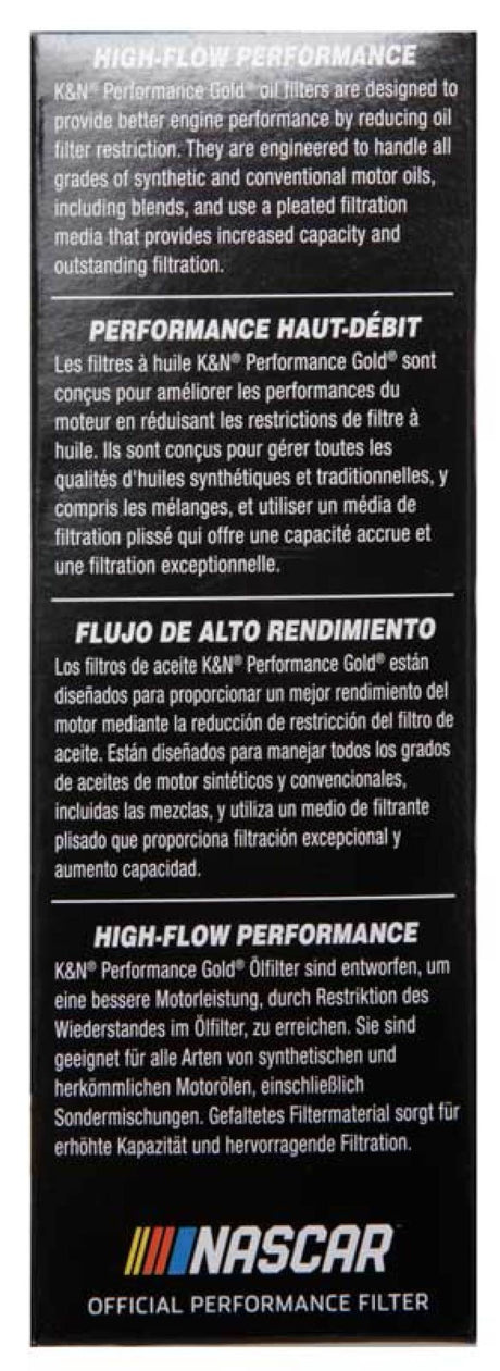 Filtre à huile K&amp;N Performance pour Dodge Durango 3,6 L 14-17 / Jeep Grand Cherokee 3,6 L 14-17