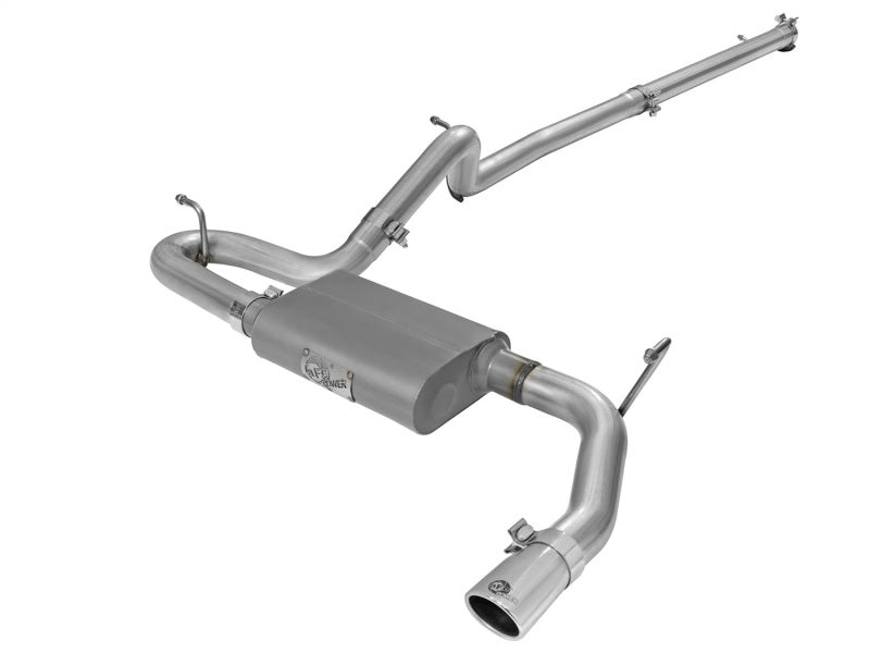 Échappement arrière en acier aluminisé aFe Scorpion 2-1/2 po pour Jeep Wrangler 07-17 V6-3,6/3,8 L (4 Dr)