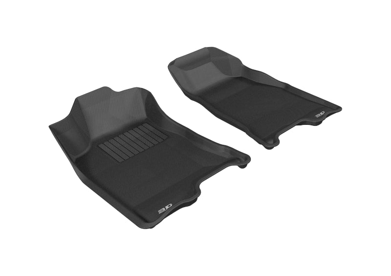 Tapis de sol 3D MAXpider 2004-2012 Chevrolet/GMC Colorado/Canyon Crew Cab Kagu 1ère rangée - Noir