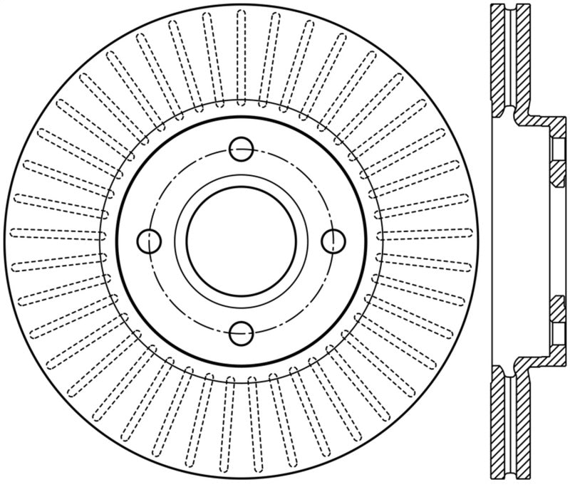 Disque de frein à fente avant droit StopTech pour Ford Fiesta 2014