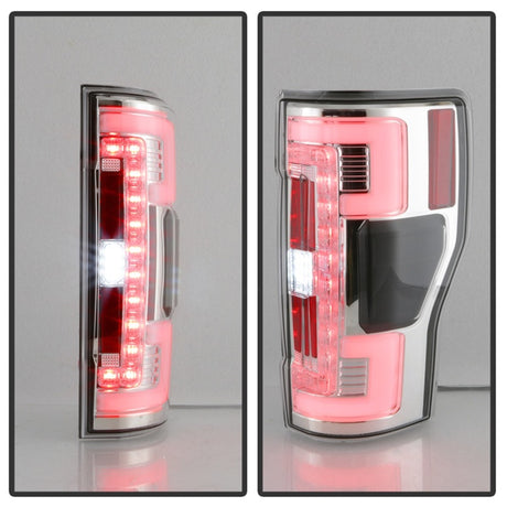 Feux arrière à LED Spyder 17-18 Ford F-250 Super Duty (sauf modèles à LED) - Chrome (ALT-YD-FS17-LED-C)