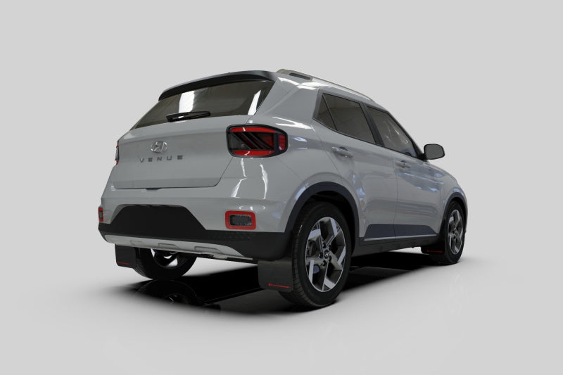 Rally Armor 20-25 Hyundai Venue Black Mud Flap Blue Logo