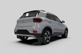 Rally Armor 20-25 Hyundai Venue Black Mud Flap Grey Logo