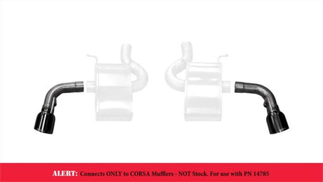 Kit d'embout PVD noir pour échappement Corsa 16-17 Chevy Camaro SS 2,75 pouces d'admission / 4,5 pouces de sortie (pour échappement Corsa uniquement)