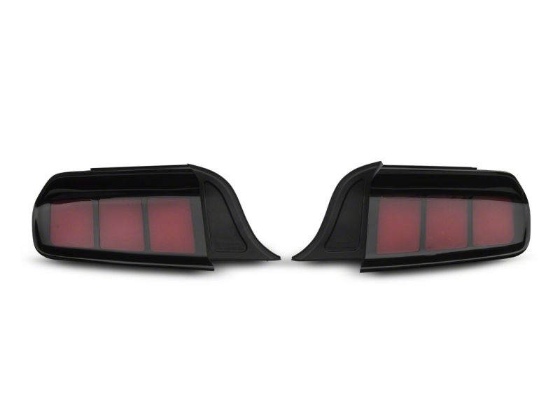 Feux arrière à LED Raxiom 15-23 Ford Mustang Profile, boîtier noir brillant - lentille rouge