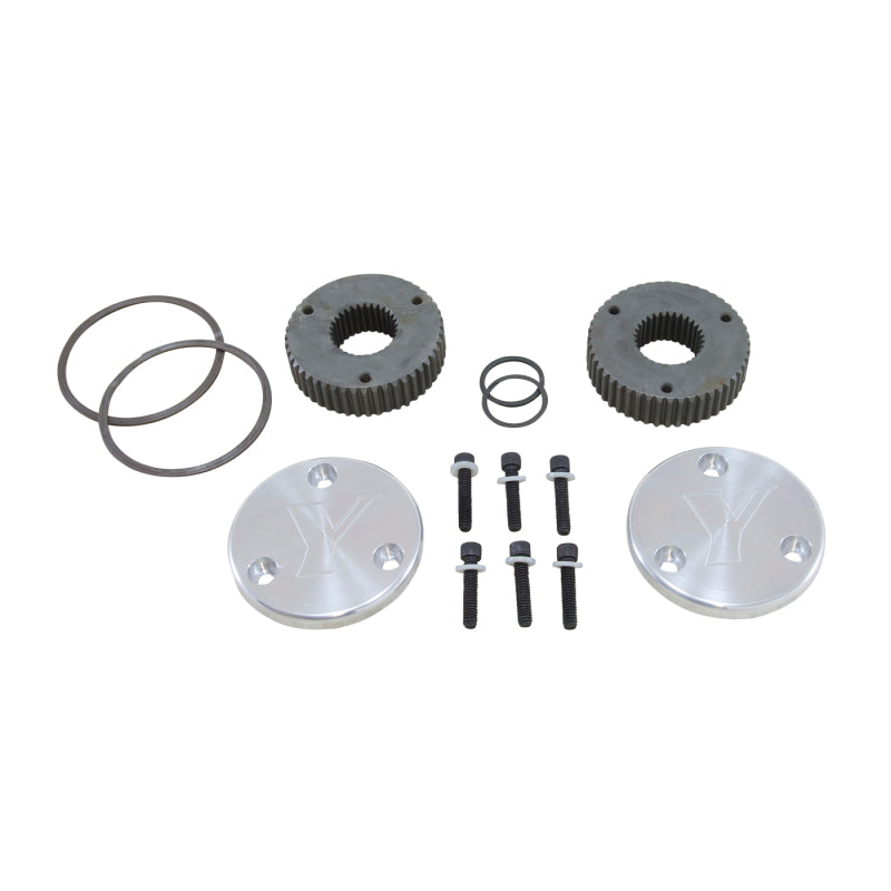 Kit de brides d'entraînement Yukon Gear Hardcore pour embouts extérieurs cannelés Dana 44/30. Capuchons gravés Yukon
