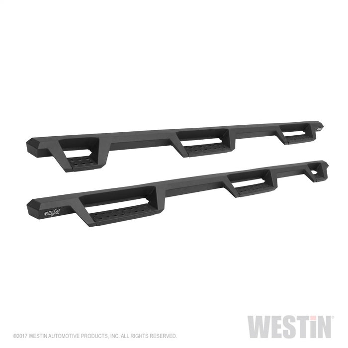 Marchepieds Nerf Westin 99-16 Ford F-250/350/450/550 CC (6,75 pieds) HDX de roue à roue - Texte noir