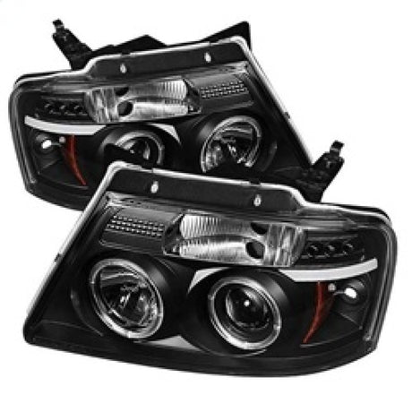 Phares de projecteur Spyder Ford F150 04-08 Version 2 LED Halo LED Blk PRO-YD-FF15004-HL-G2-BK