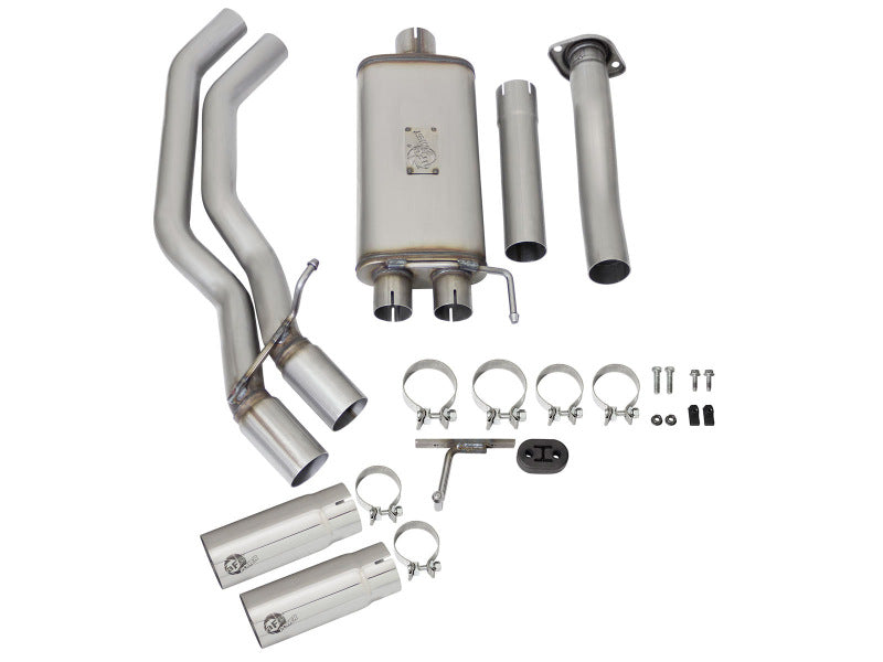 aFe Rebel Exhausts 3in SS Cat-Back 15-16 Ford F-150 EcoBoost V6 2.7/3.5L V8 5.0L w/ Polished Tips