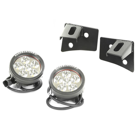 Kit d'éclairage LED pour pare-brise rond Rugged Ridge 07-18 Jeep Wrangler JK avec supports