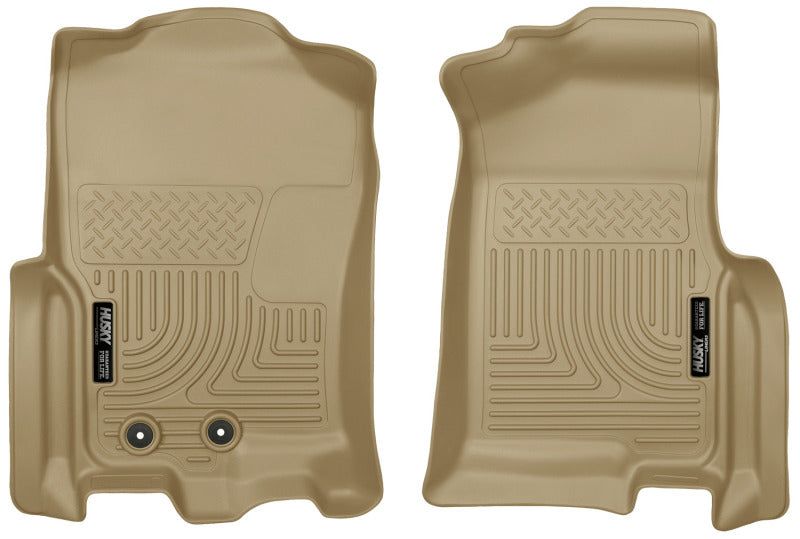 Revêtements de sol avant Husky Liners 2015 Ford Expedition/Lincoln Navigator WeatherBeater Tan