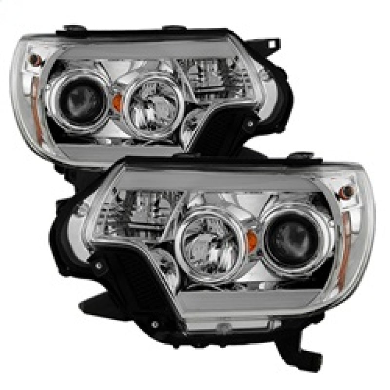 Phares de projecteur Spyder Toyota Tacoma 12-16 Barre lumineuse DRL Chrome PRO-YD-TT12-LBDRL-C