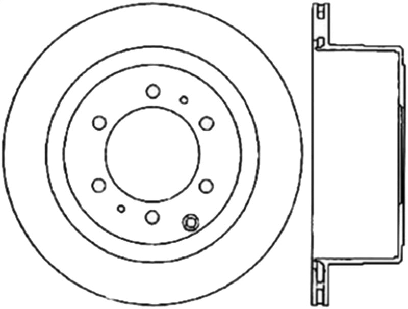 Disque de frein sport à fentes StopTech Cryo 93-97 Toyota Land Cruiser arrière gauche