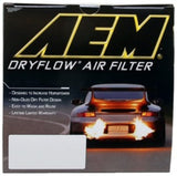 Filtre à air AEM DryFlow - Rond 2,75 po ID x 6,25 po OD x 8,25 po H pour Ford/Volvo 2007-2014