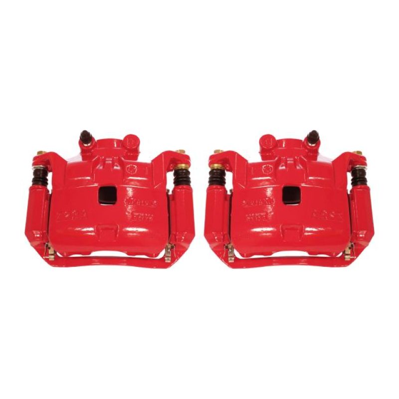 Power Stop 12-18 Nissan Versa Front Red Calipers w/Brackets - Pair