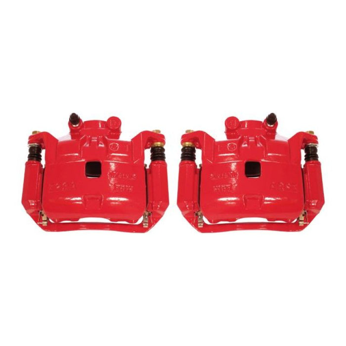 Power Stop 12-18 Nissan Versa Front Red Calipers w/Brackets - Pair