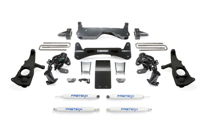 Fabtech 11-19 GM 3500HD 2WD/4WD 6in Rts Sys avec amortisseurs de performance