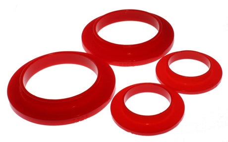 Ensemble d'isolateurs supérieurs et inférieurs de ressorts arrière rouges Energy Suspension 79-04 Ford Mustang SVO