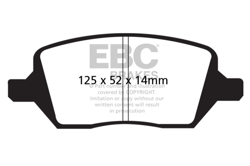 Plaquettes de frein arrière EBC Ultimax2 pour Buick Terraza 3.5 FWD 04-05