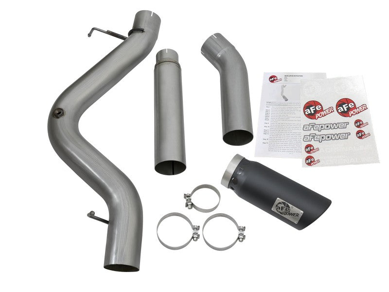 Échappements aFe LARGE Bore HD 5 pouces DPF-Back SS avec embouts noirs 16-17 GM Diesel Truck V8-6.6L (td) LML/L5P