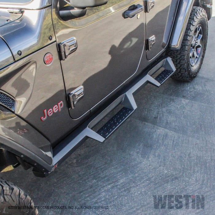 Marchepieds Westin 18-20 Jeep Wrangler JL Unlimited 4DR HDX Drop Nerf - Noir texturé