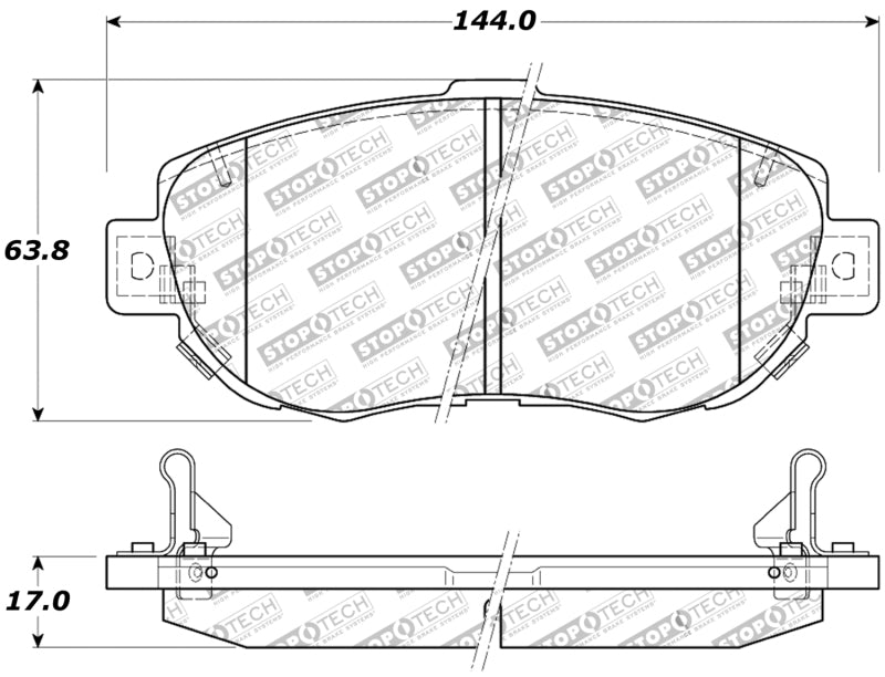 Plaquettes de frein avant StopTech Performance 00-05 Lexus IS 250/300/350 / 02-09 SC 300/400/430