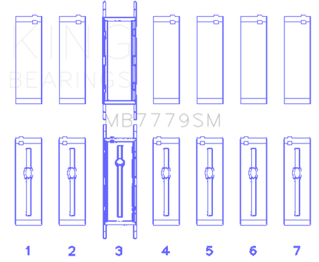 King Engine Bearings BMW B58B30A Main Bearing Set