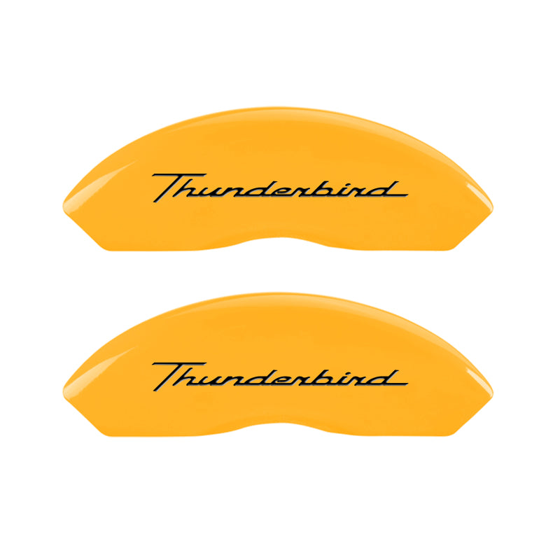 Couvercles d'étrier MGP 4 Eng Fr Sans boulons/TBird Rr Sans boulons/TBird Yel Finish Blk Char 05 Ford Thunderbird