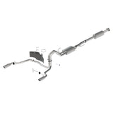 Échappement sport arrière Ford Racing 21-22 F-150 2,7 L/3,5 L/5,0 L - Embouts chromés