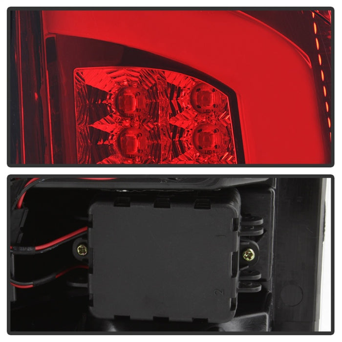 Feux arrière à LED Spyder 07-09 Dodge Ram 2500/3500 V3 - Rouge transparent (ALT-YD-DRAM06V3-LBLED-RC)